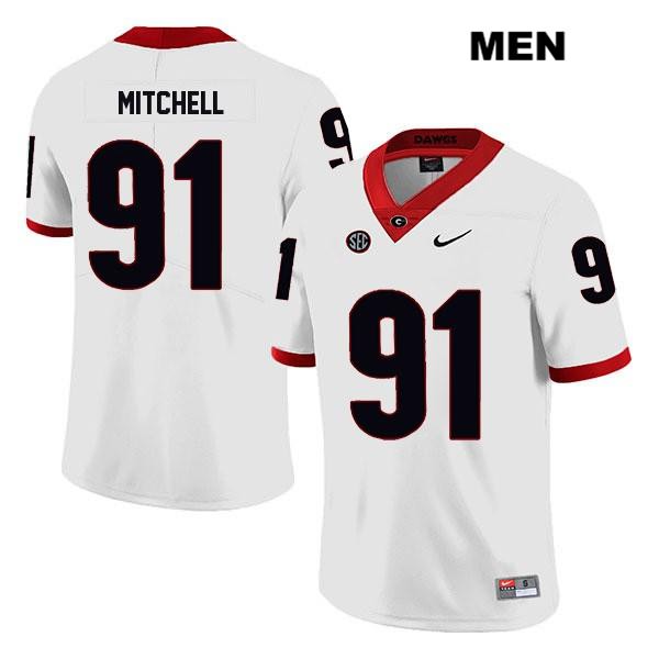 Georgia Bulldogs Men's Tymon Mitchell #91 NCAA Legend Authentic White Nike Stitched College Football Jersey XCF4156YQ